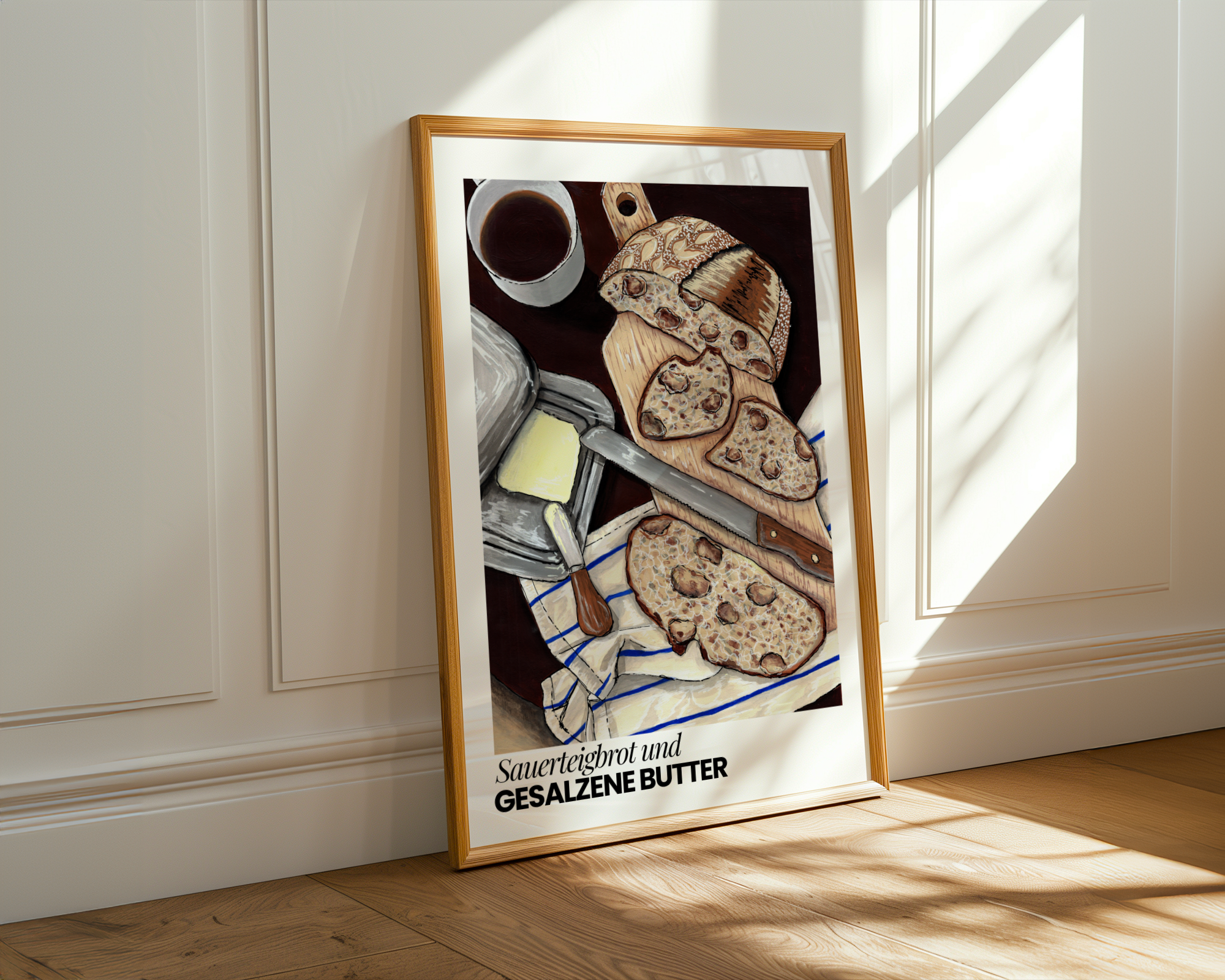 Sauerteigbrot und gesalzene Butter