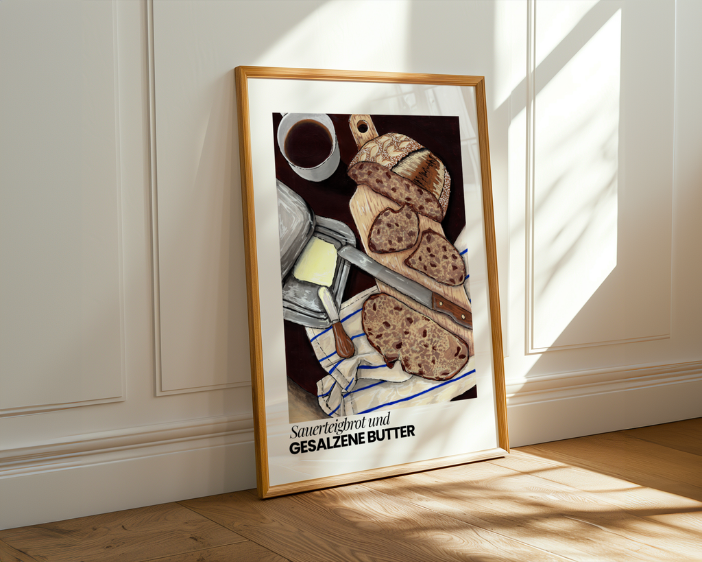 Sauerteigbrot und gesalzene Butter