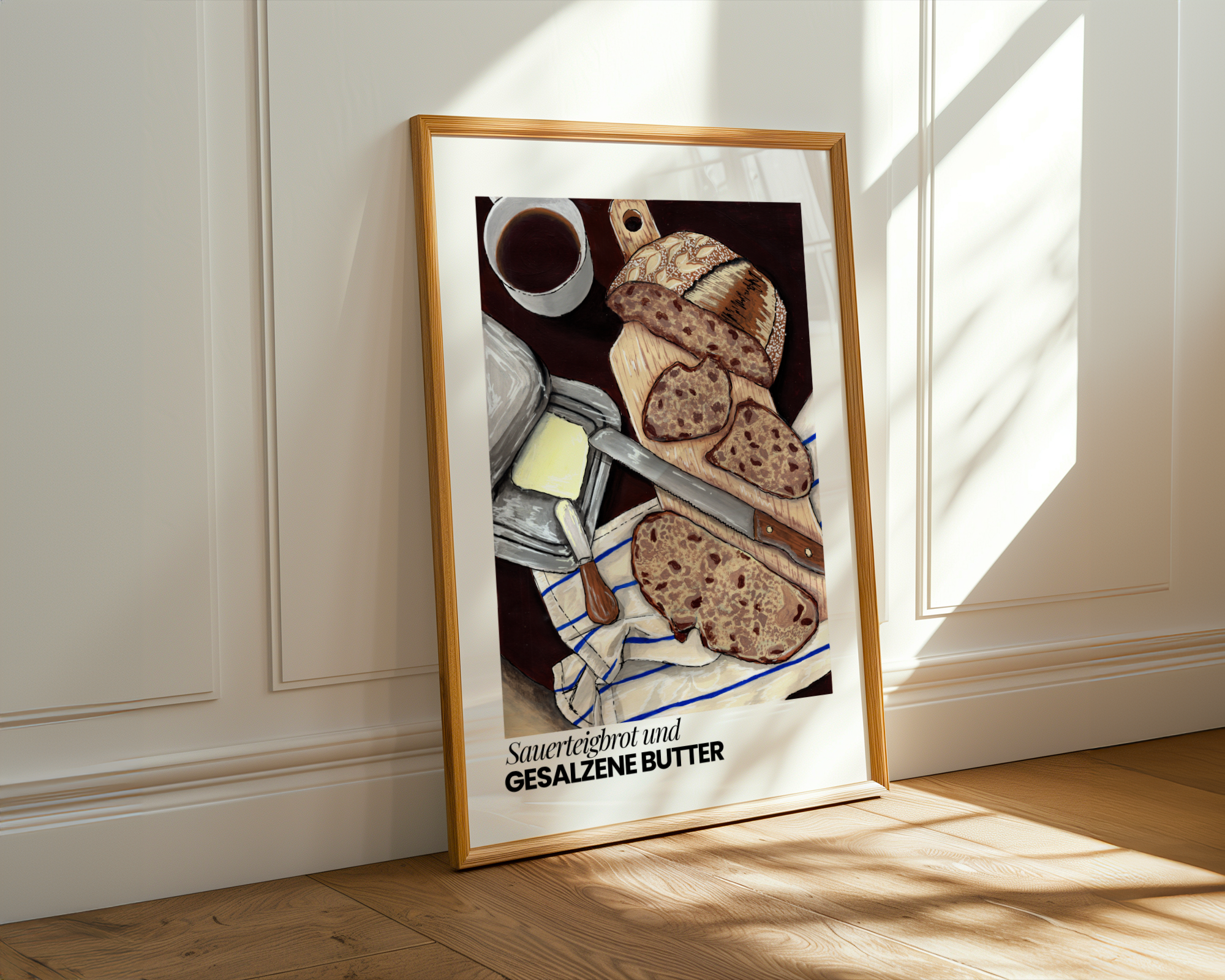 Sauerteigbrot und gesalzene Butter