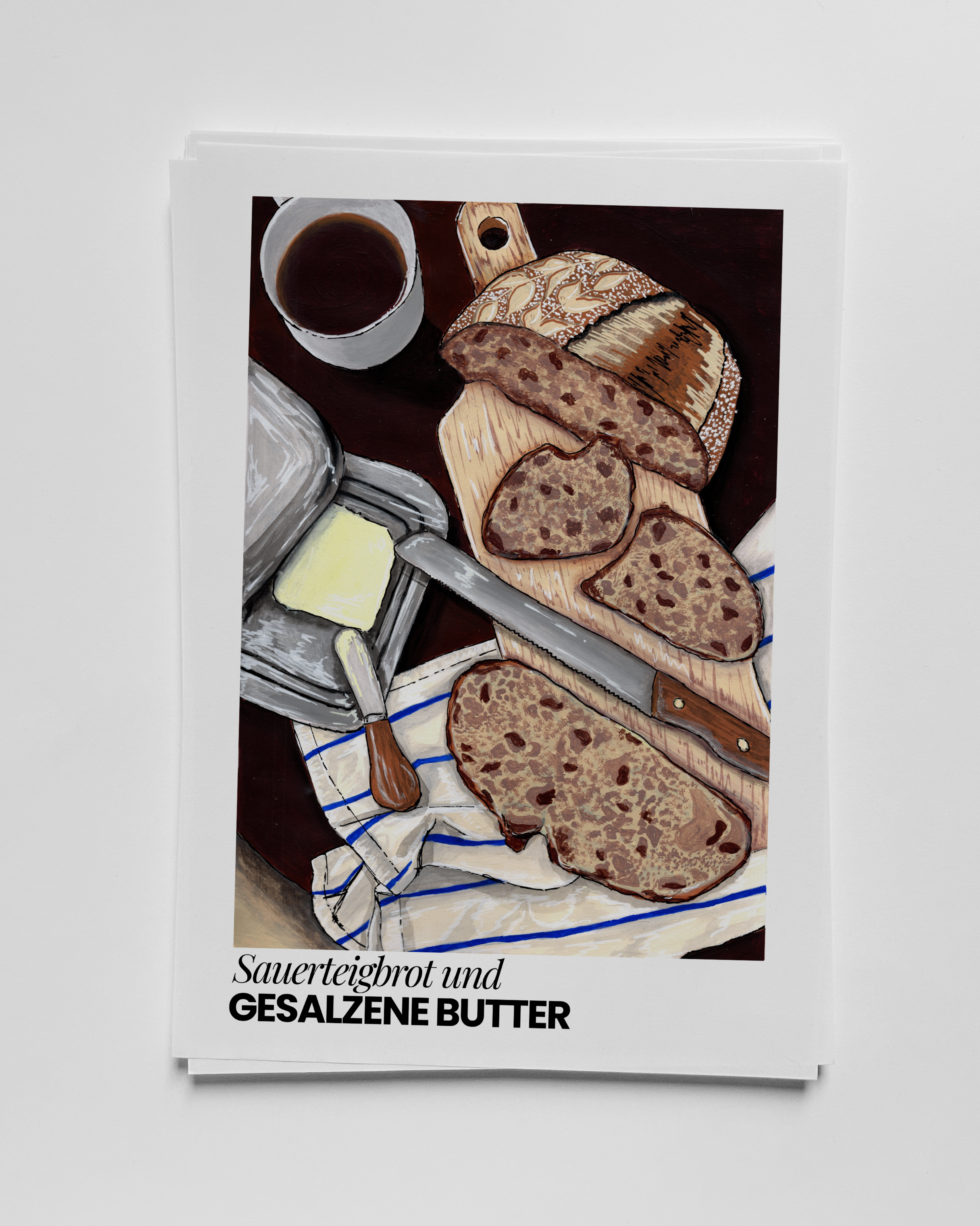 Sauerteigbrot und gesalzene Butter