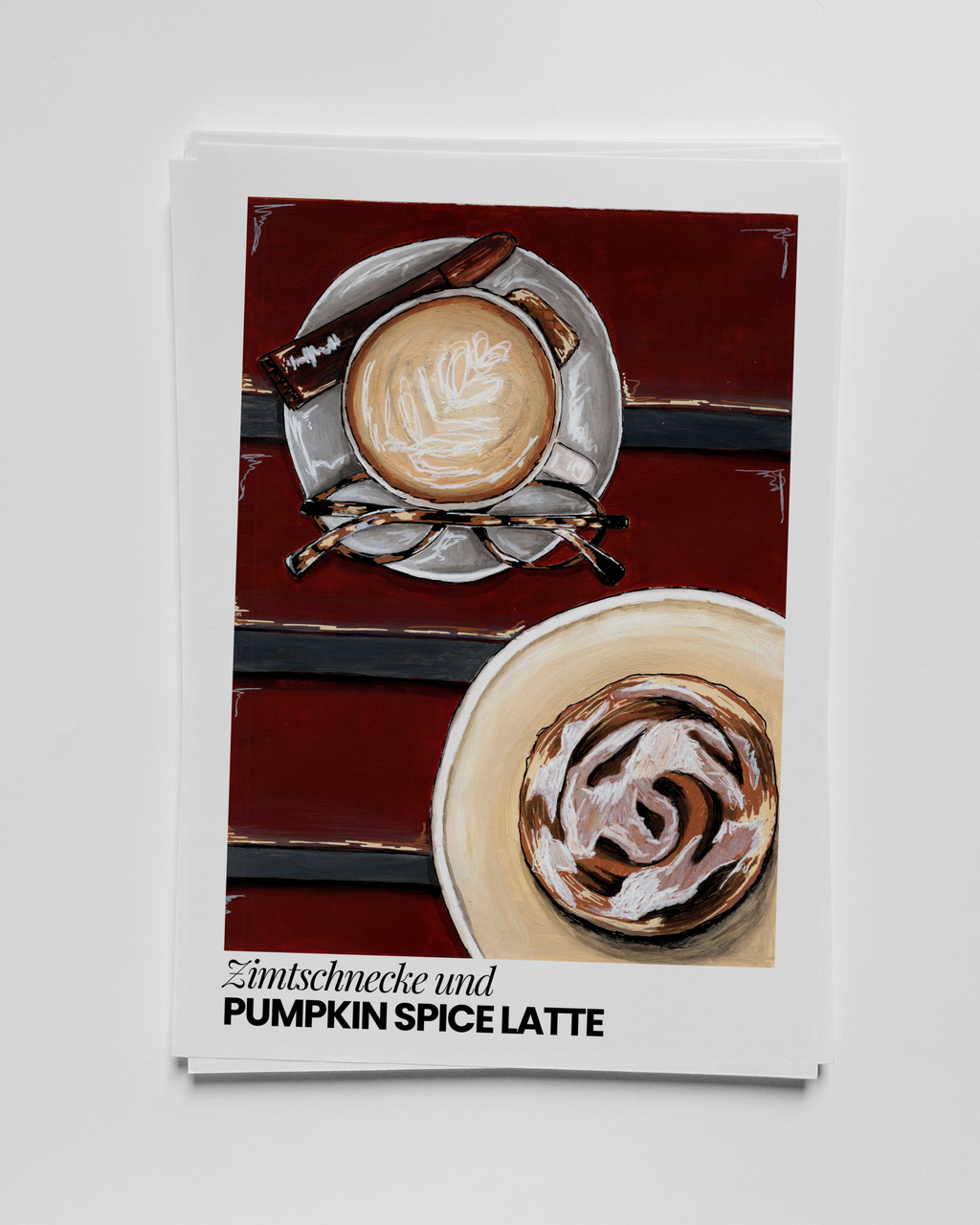 Zimtschnecke und Pumpkin spice latte