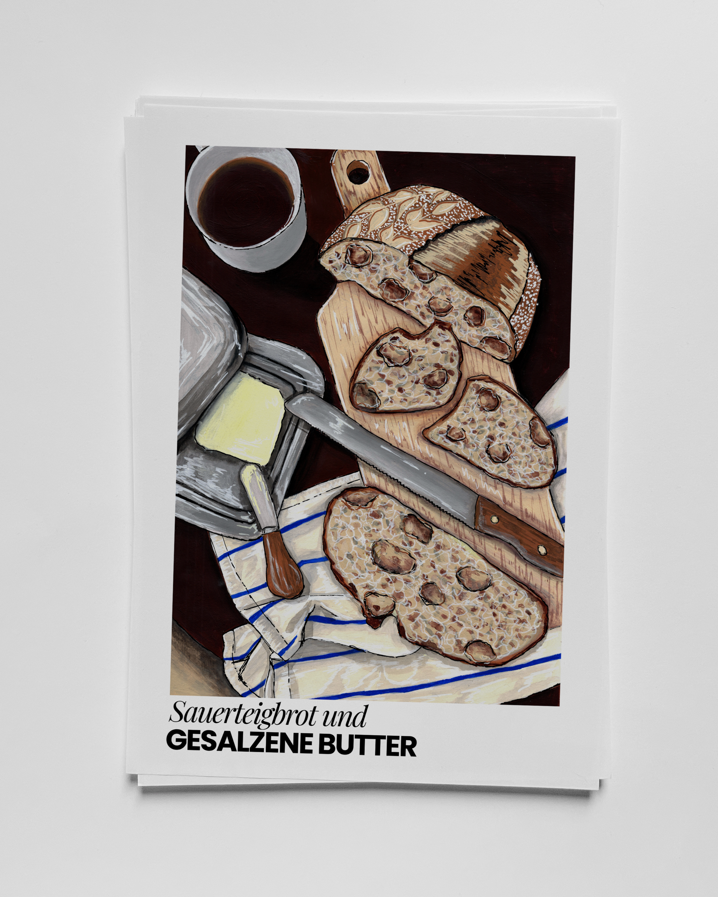 Sauerteigbrot und gesalzene Butter