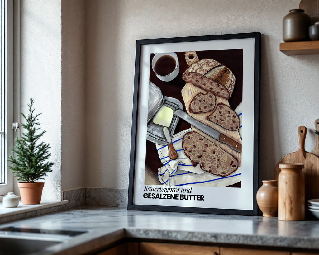 Sauerteigbrot und gesalzene Butter